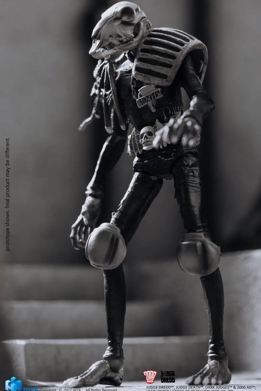 2000 AD Exquisite Mini Actionfigur 1/18 Black and White Judge Mortis