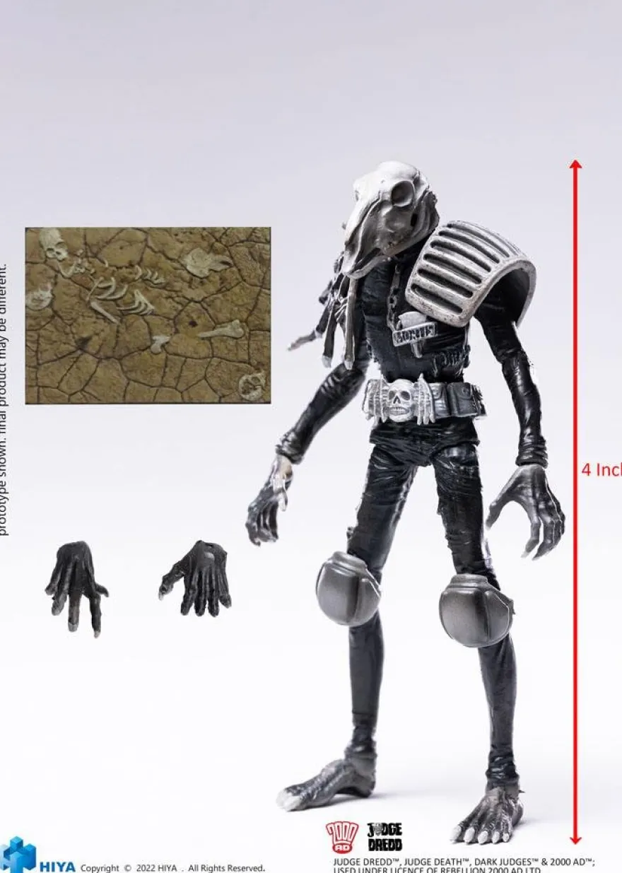 2000 AD Exquisite Mini Actionfigur 1/18 Black and White Judge Mortis