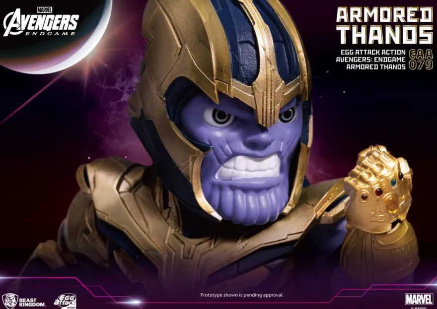 Avengers Endgame 'Egg Attack Action' Figur Armored Thanos