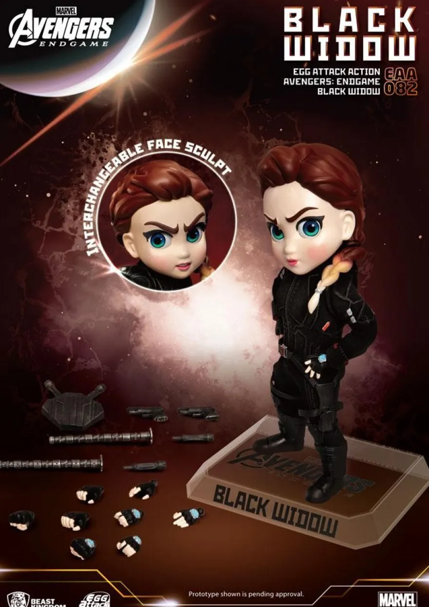 Avengers Endgame 'Egg Attack Action' Figur Black Widow