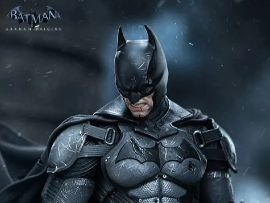 Batman Arkham Origins Batman Battle Damaged Version 1/12 Actionfigur