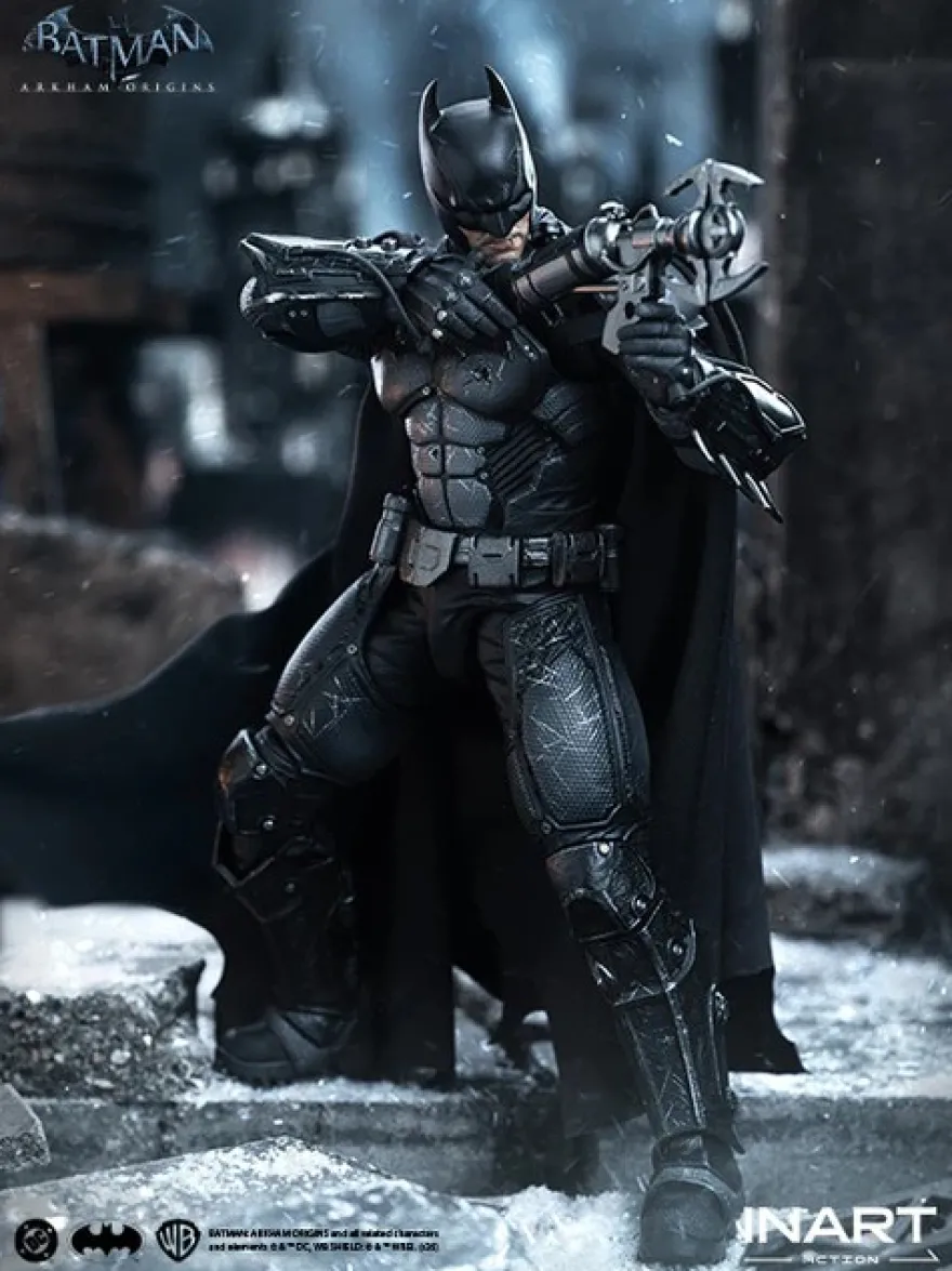Batman Arkham Origins Batman Battle Damaged Version 1/12 Actionfigur