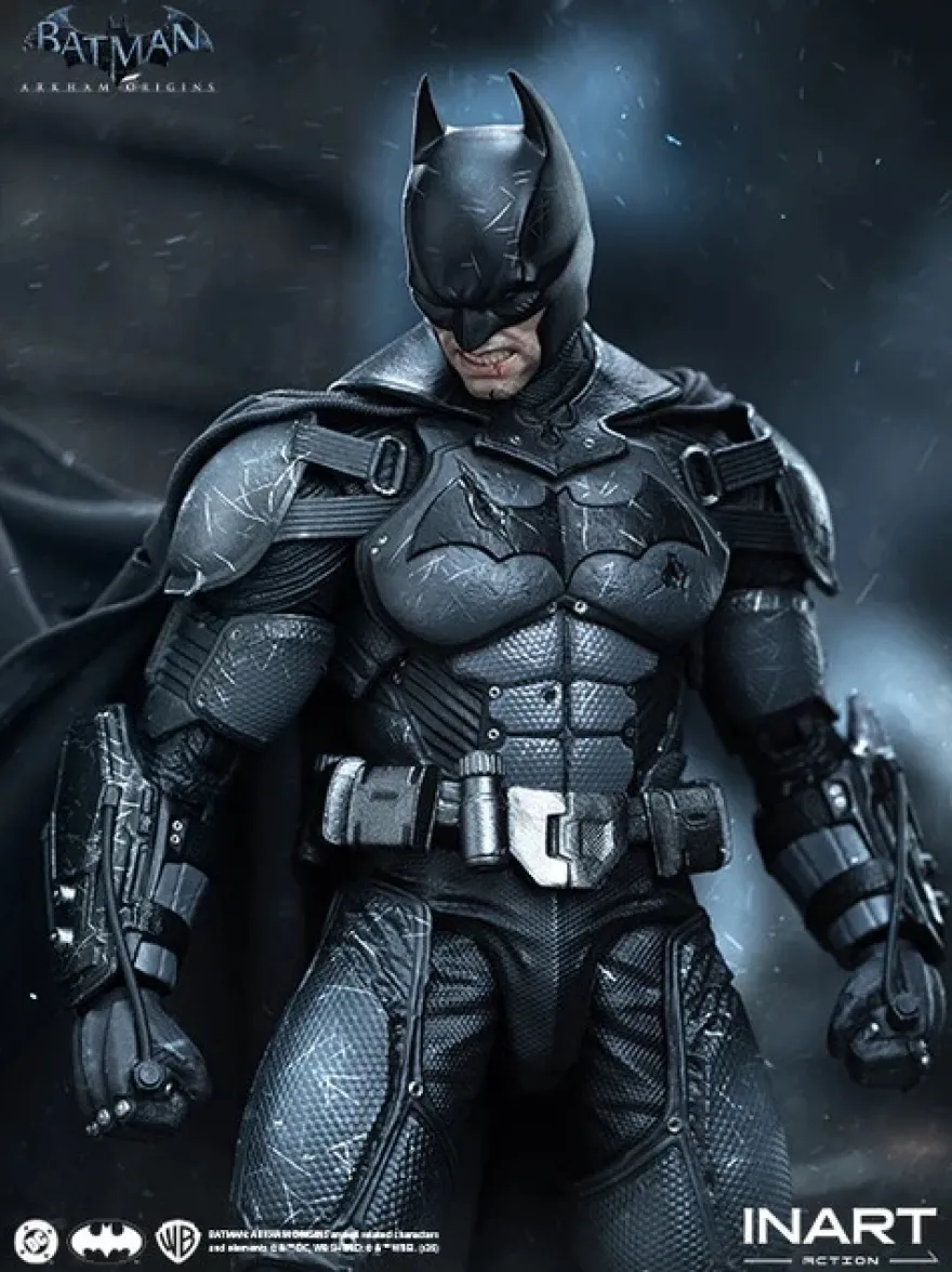 Batman Arkham Origins Batman Battle Damaged Version 1/12 Actionfigur
