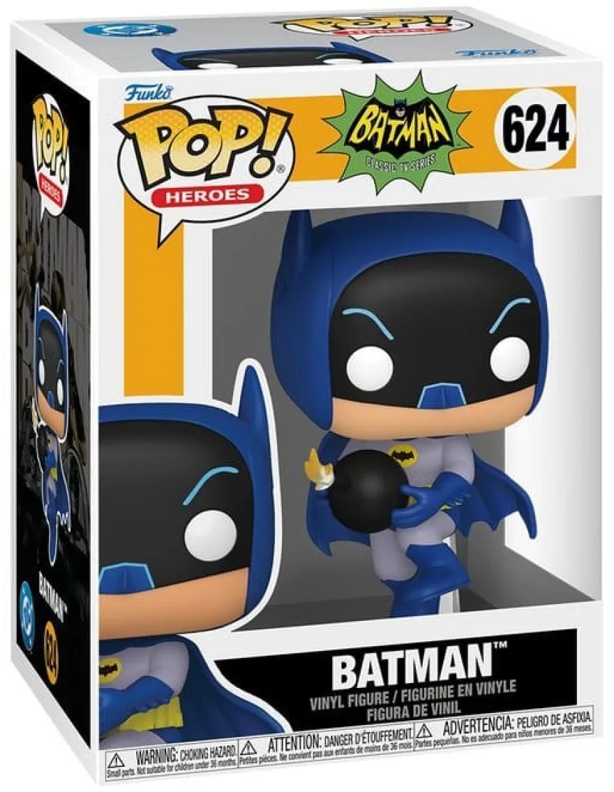 Batman 66 POP! Heroes Vinyl Figur Batman with Bomb 9 cm
