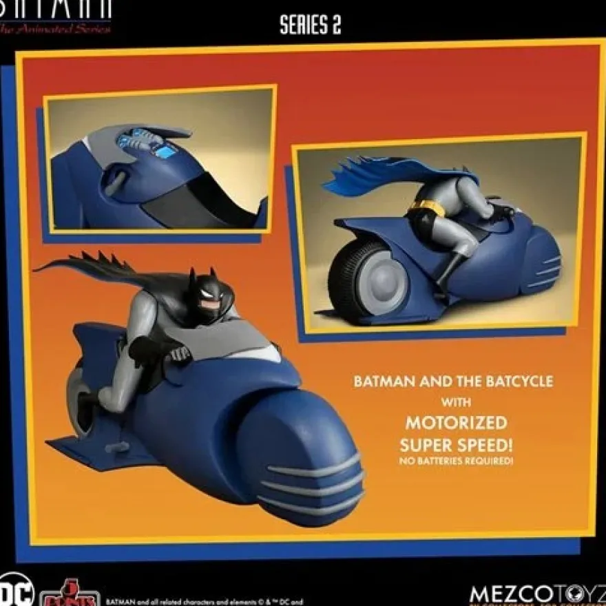 Batman The Animated Series 5 Points Actionfigur 9,5 cm Batman & Batcycle