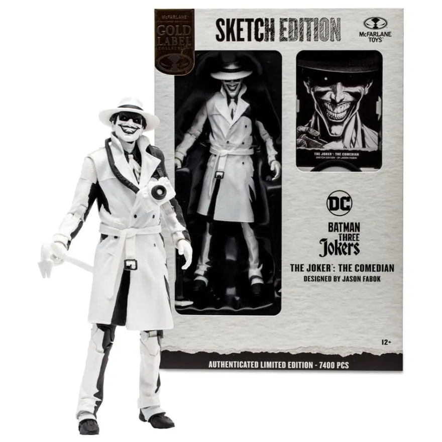 Batman: Three Jokers DC Multiverse Actionfigur The Joker: The Comedian Sketch Edition (Gold Label) 1