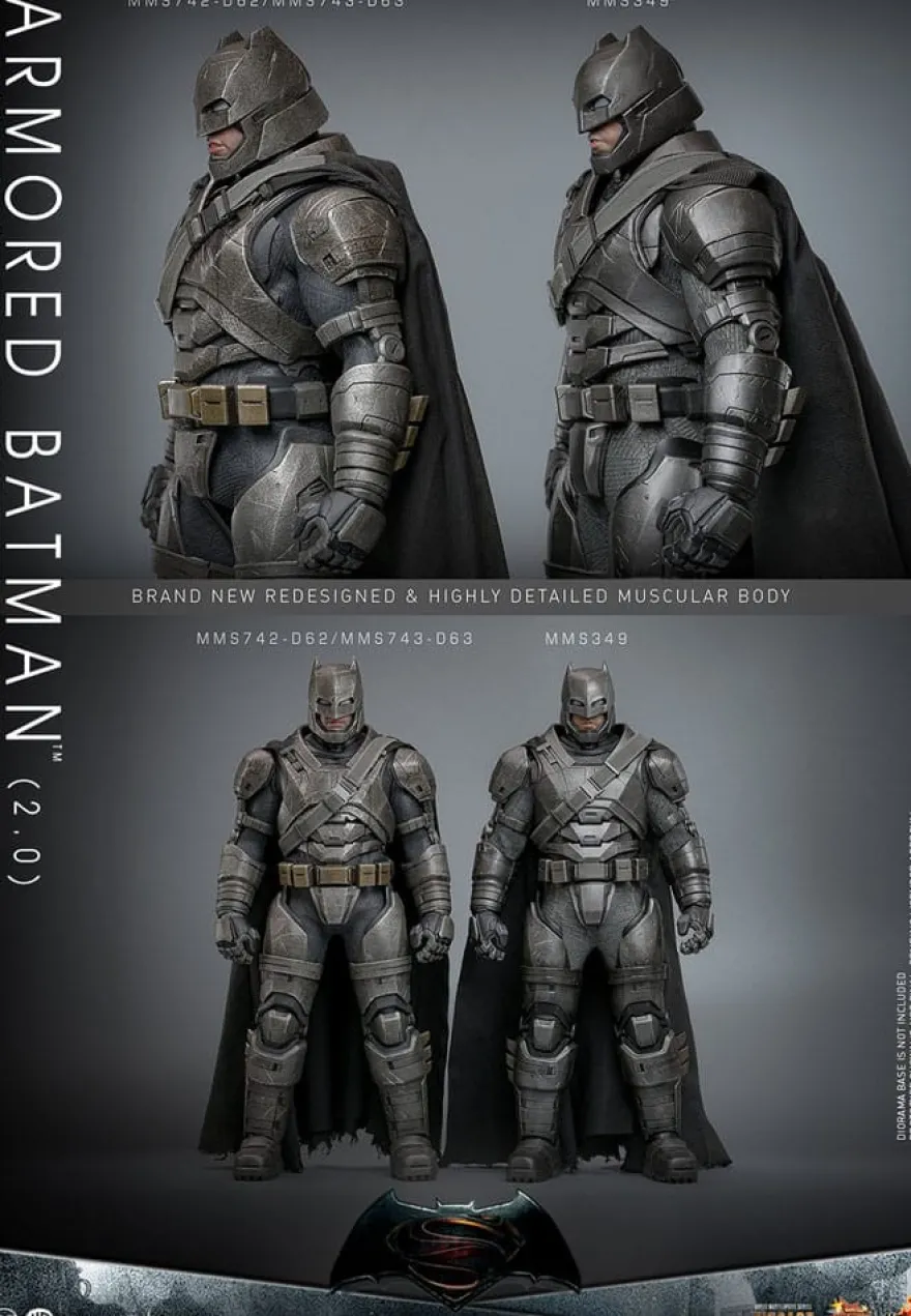 Batman v Superman: Dawn of Justice Movie Masterpiece Actionfigur 1/6 Armored Batman 2.0 33 cm