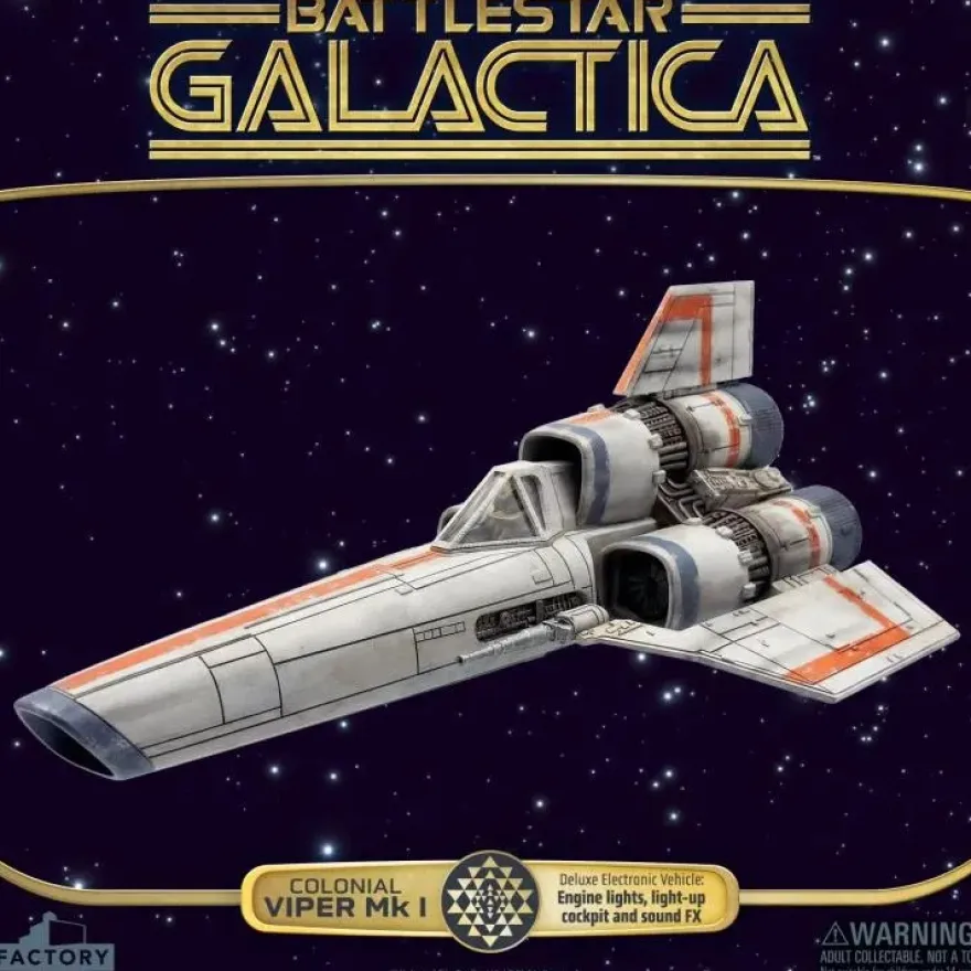 Battlestar Galactica Colonial Viper Mki Electronic Vehicle + Lieutenant Boomer Figur