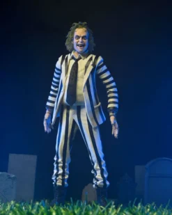 Beetlejuice 1988 Actionfigur Beetlejuice Black and White Striped Suit 18 cm
