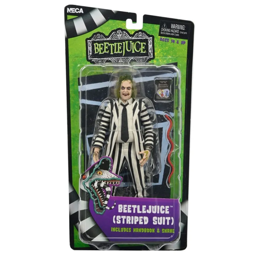 Beetlejuice 1988 Actionfigur Beetlejuice Black and White Striped Suit 18 cm