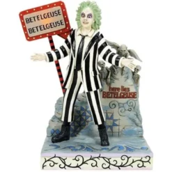 Beetlejuice LED Sign and Gravestone by Jim Shore Statue
