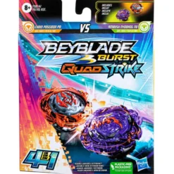 Beyblade Burst QuadStrike Ambush Nyddhog N8 and Chain Poseidon P8 Spinning Top Dual Pack