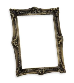 Bilderrahmen aus Metall - 1:12 - antik gold - 6,2 x 4,8 cm