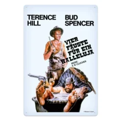 Bud Spencer & Terence Hill Blechschild Vier Fäuste für ein Halleluja 20 x 30 cm