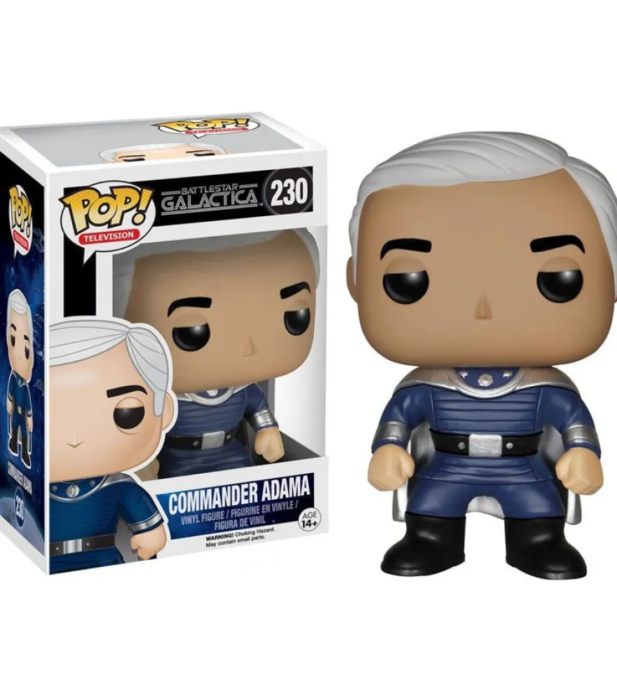 B-Ware Battlestar Galactica POP! Television Vinyl Figur Commander Adama 9 cm - defekte Verpackung