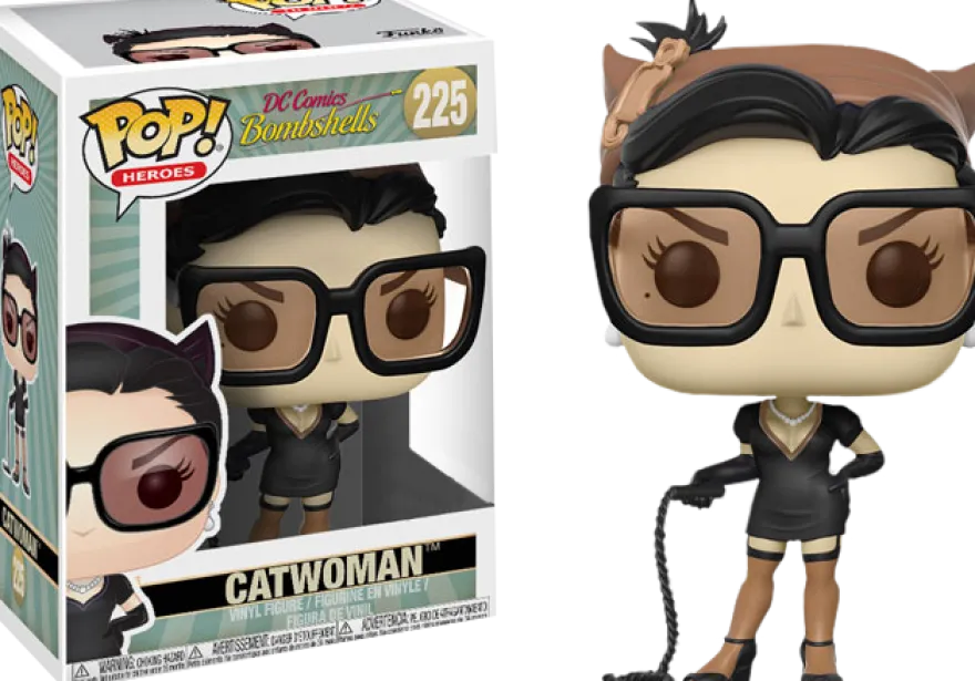B-Ware DC Bombshells Funko Pop! Vinylfigur Catwoman (Sepia) 225 Exclusive - schmutzige Verpackung
