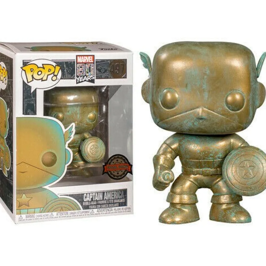 B-Ware Marvel 80th Anniversary Funko Pop! Vinylfigur Captain America (Patina) Exclusive