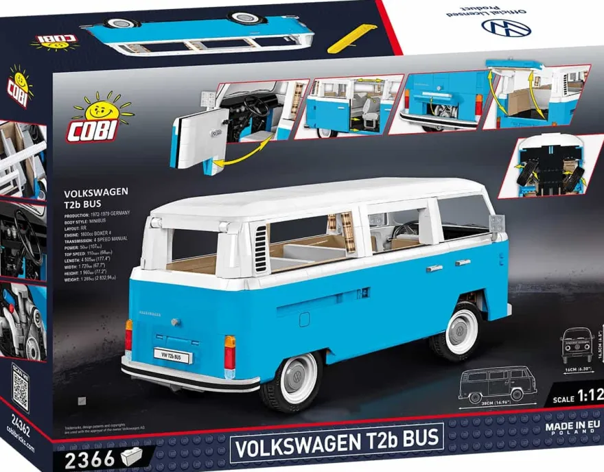 Cars Scale 1:12 - Volkswagen Transporter T2B Bus
