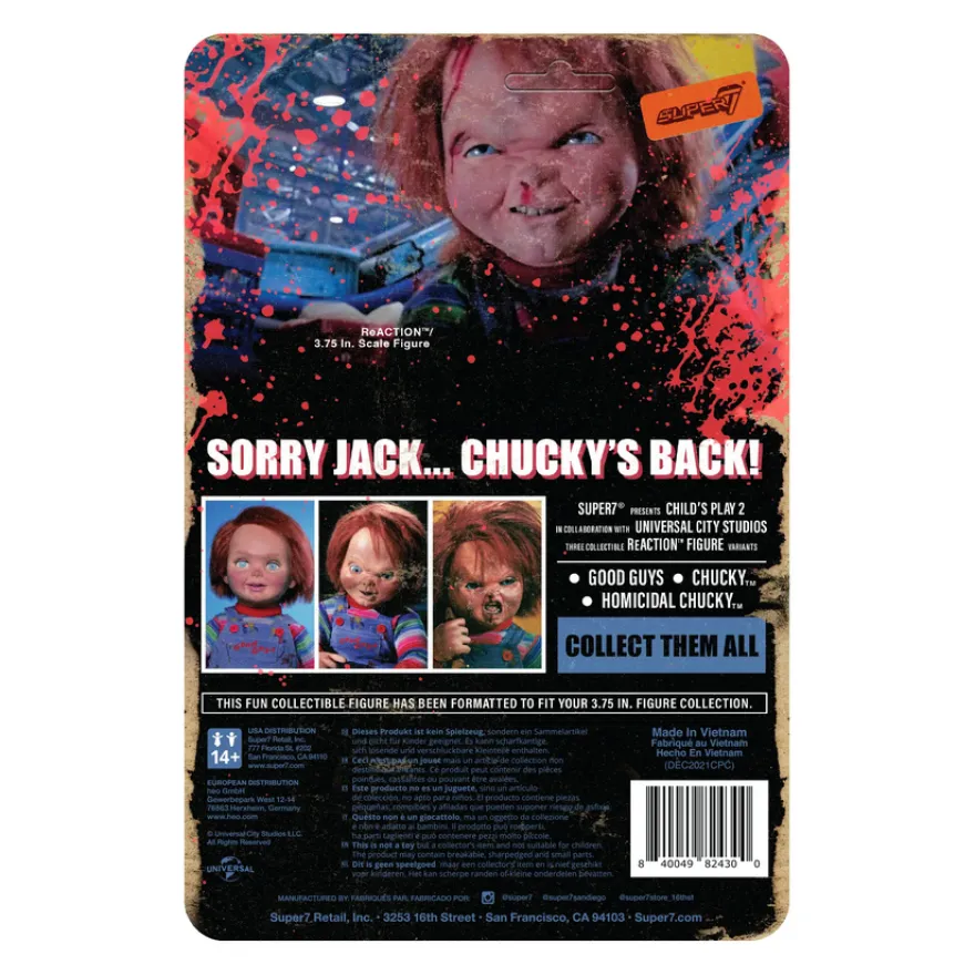 Chucky / Child's Play ReAction Actionfigur Homicidal Chucky (Blood Splatter)