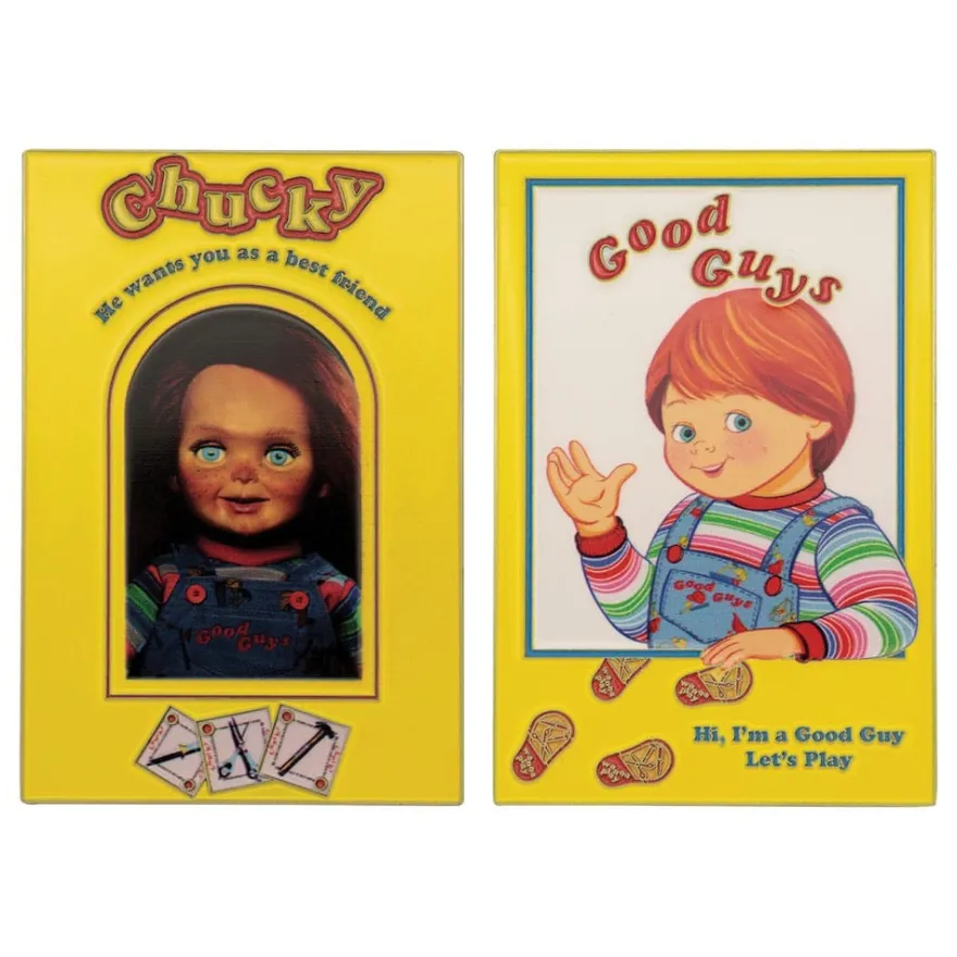 Chucky Die Mörderpuppe mit Spell Card Metallbarren Chucky Limited Edition