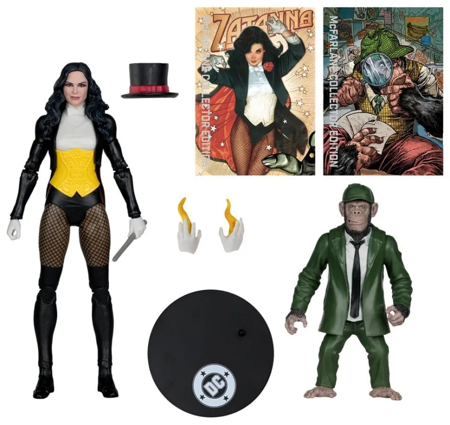 DC Classic McFarlane Actionfigur Zatanna with Detective Chimp Collector Edition #53 18 cm
