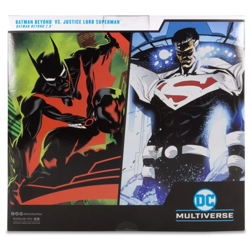 DC Collector Actionfigur 2er-Pack Batman Beyond Vs Justice Lord Superman 18 cm