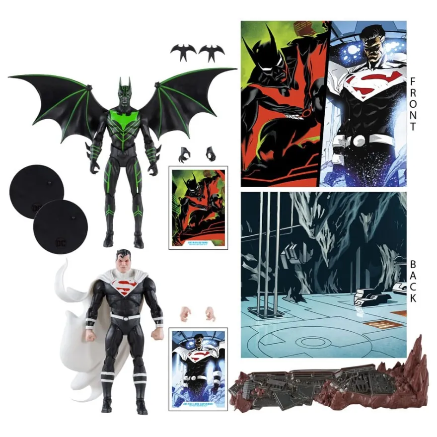 DC Collector Actionfigur 2er-Pack Batman Beyond Vs Justice Lord Superman 18 cm