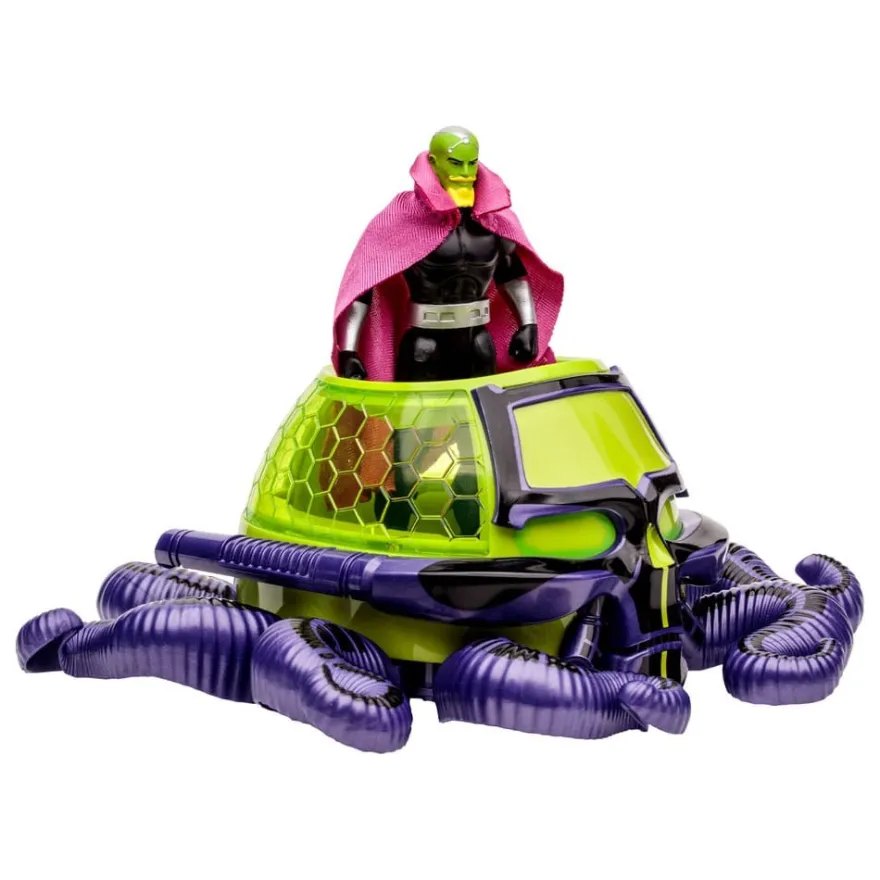 DC Direct Super Powers Actionfigur und Fahrzeug Brainiac with Skull Ship (Gold Label) 12 cm