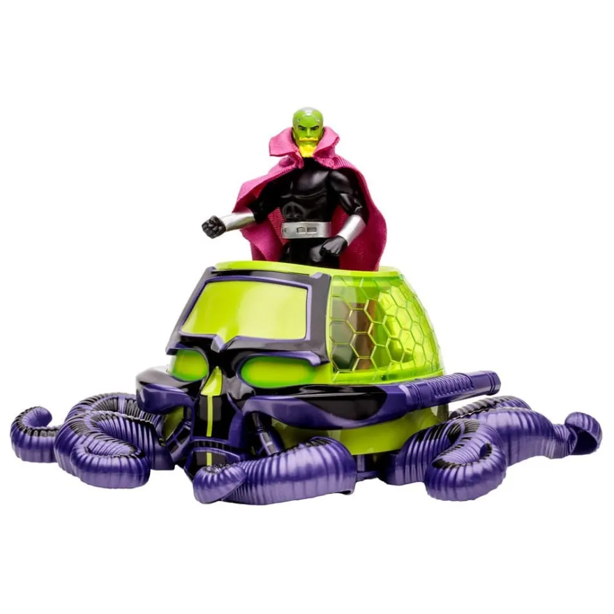 DC Direct Super Powers Actionfigur und Fahrzeug Brainiac with Skull Ship (Gold Label) 12 cm