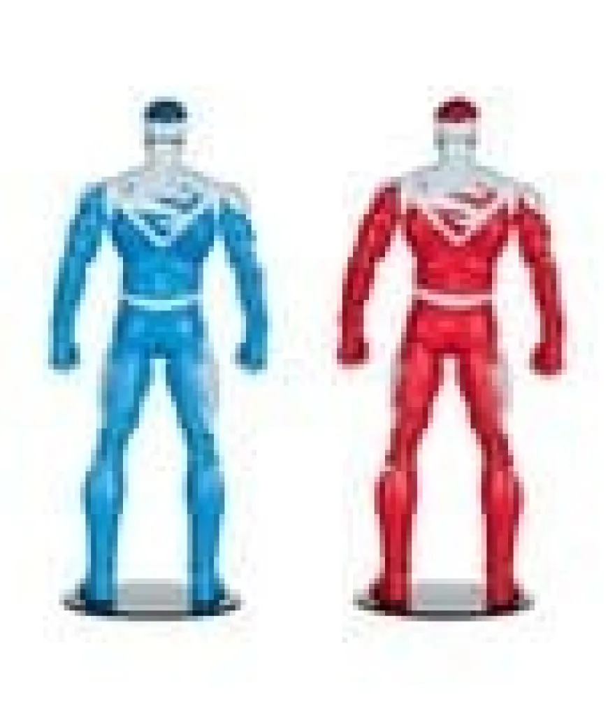 DC Multiverse Actionfiguren 2er-Pack Superman Blue vs. Superman Red (Gold Label) 18 cm