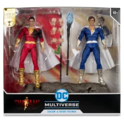 DC Multiverse Actionfiguren 2er-Pack Shazam (Battle Damage) & Freddie Freeman (Gold Label) 18 cm