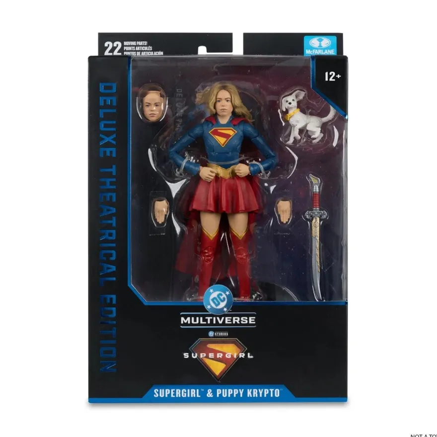 DC Multiverse Deluxe Theatrical Edition Wave 4 Supergirl Movie Supergirl and Baby Krypto Actionfigur