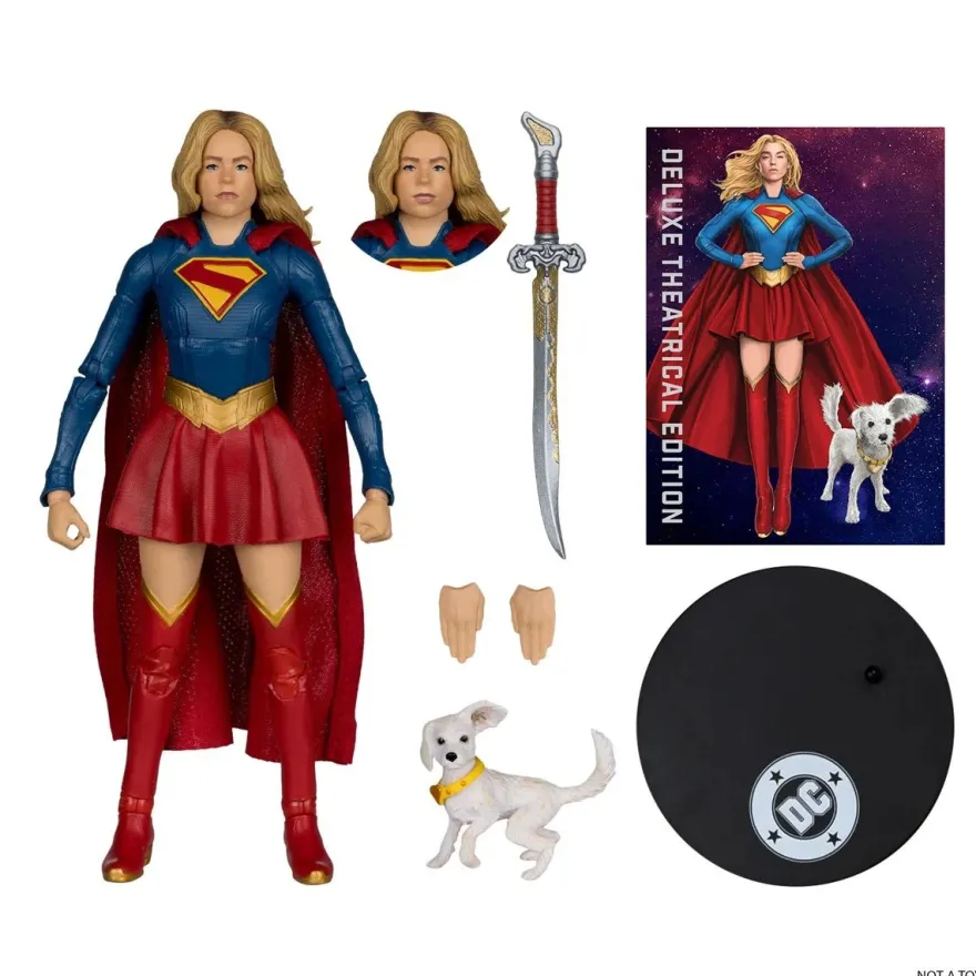 DC Multiverse Deluxe Theatrical Edition Wave 4 Supergirl Movie Supergirl and Baby Krypto Actionfigur