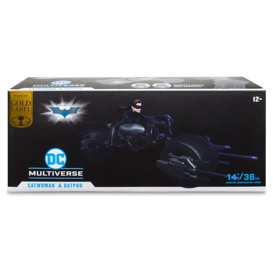 DC Multiverse Fahrzeug Batpod with Catwoman (The Dark Knight Rises)