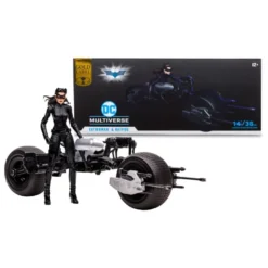 DC Multiverse Fahrzeug Batpod with Catwoman (The Dark Knight Rises)