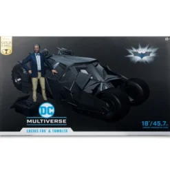 DC Multiverse Fahrzeug Tumbler mit Lucuis Fox (The Dark Knight) (Gold Label)