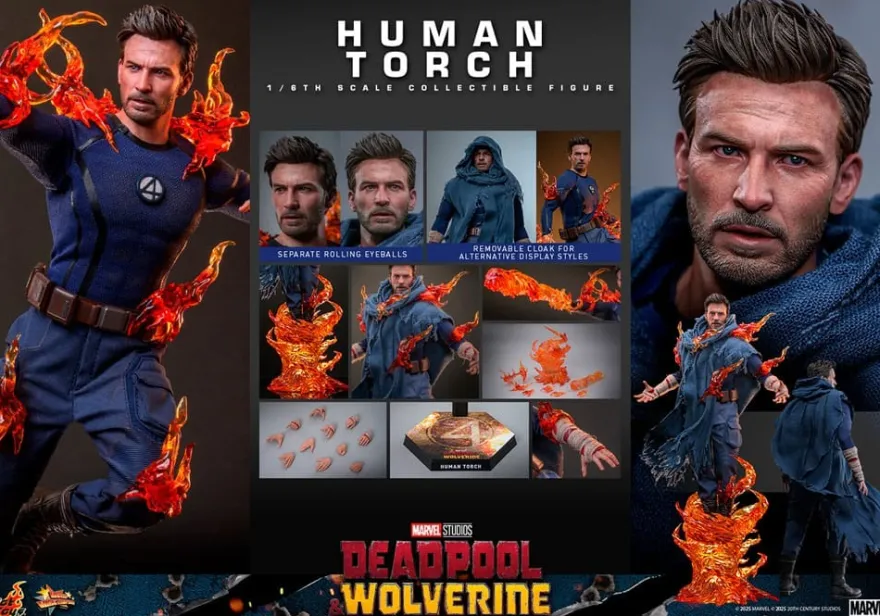 Deadpool & Wolverine Movie Masterpiece Actionfigur 1/6 Human Torch 31 cm