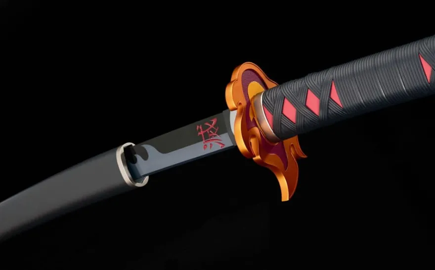 Demon Slayer Proplica Replik 1/1 Nichirin Schwert (Tanjiro Kamado) Kyojuro Rengoku´s Sword Gueard