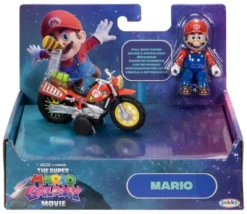 Der Super Mario Galaxy Film Actionfigur mit Rückziehmotorrad Mario 6 cm