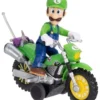 Der Super Mario Galaxy Film Actionfigur mit Rückziehmotorrad Luigi 6 cm