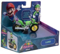 Der Super Mario Galaxy Film Actionfigur mit Rückziehmotorrad Luigi 6 cm
