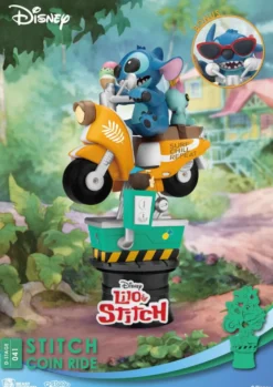Disney D-Stage PVC Diorama Stitch Coin Ride 16 cm