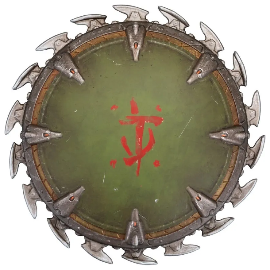 Doom: The Dark Ages Wand-Skulptur Shield Saw 25 x 25 cm