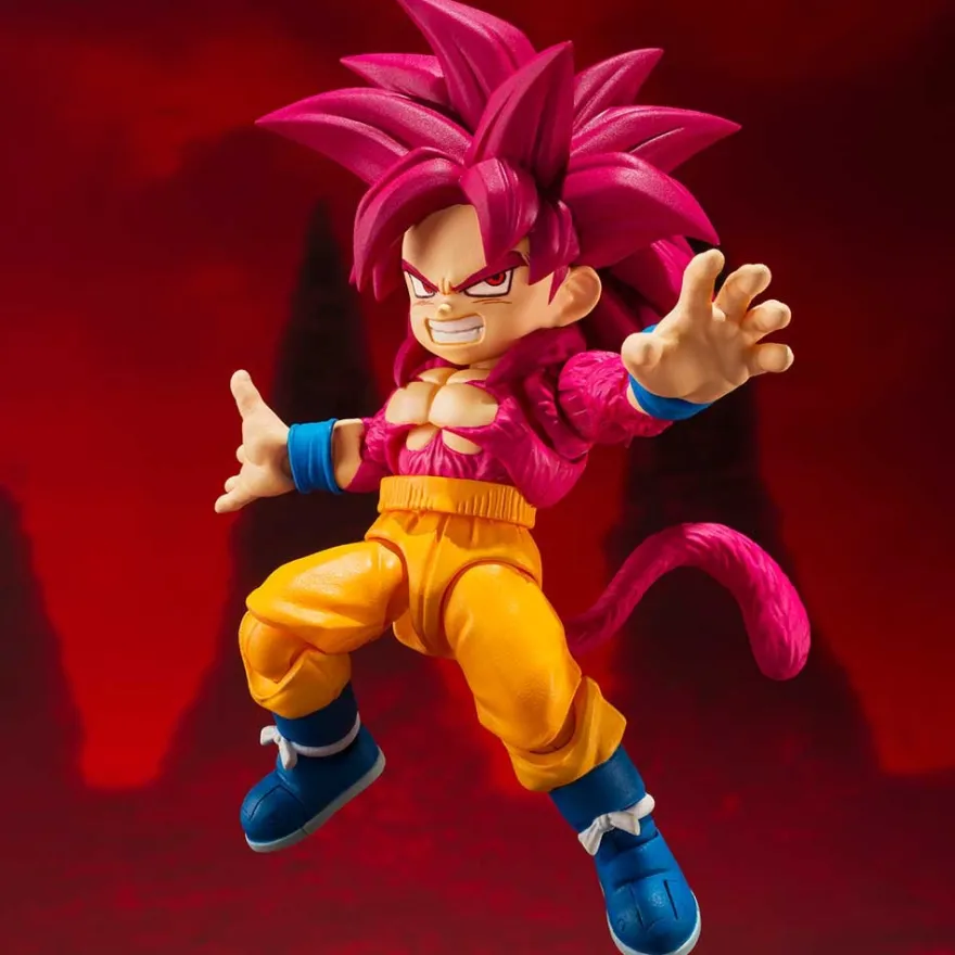 Dragon Ball Daima S.H.Figuarts Actionfigur Son Goku Super Saiyan 4 Mini 8 cm