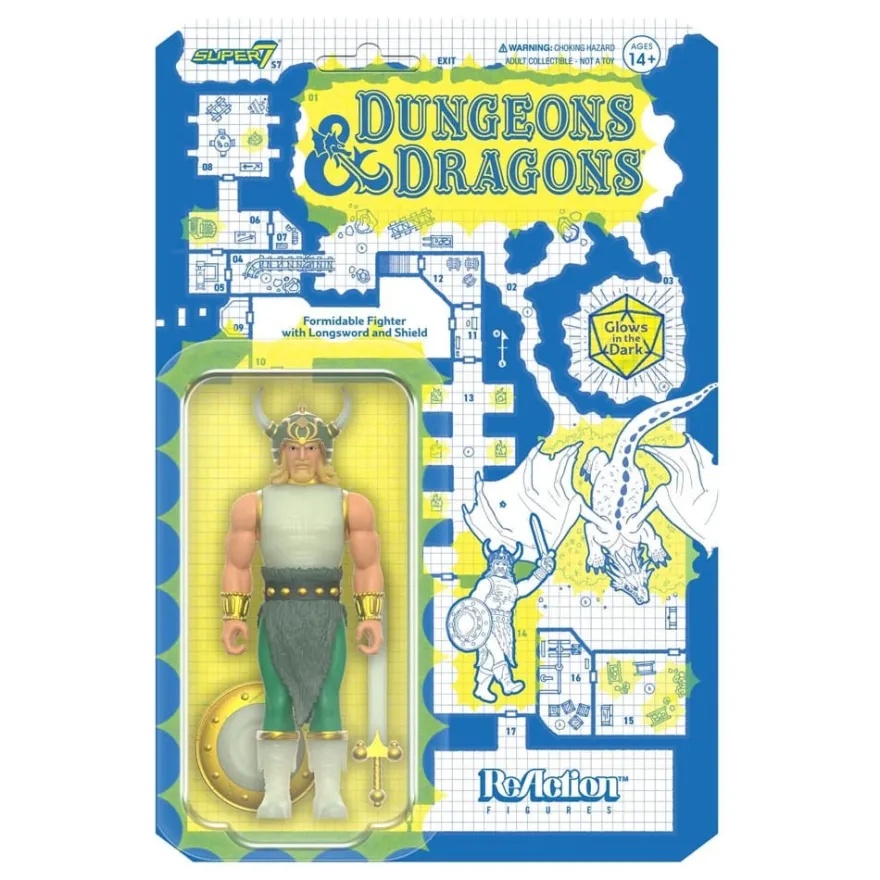 Dungeons & Dragons ReAction Actionfigur Wave 04 Red Box Fighter Glow in the Dark 10 cm