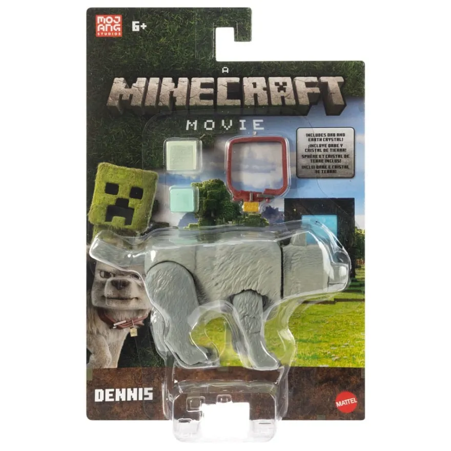 Ein Minecraft Film Actionfigur Dennis der Wolf 10 cm
