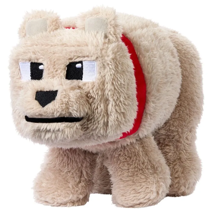 Ein Minecraft Film Plüschfigur Dennis der Wolf 20 cm
