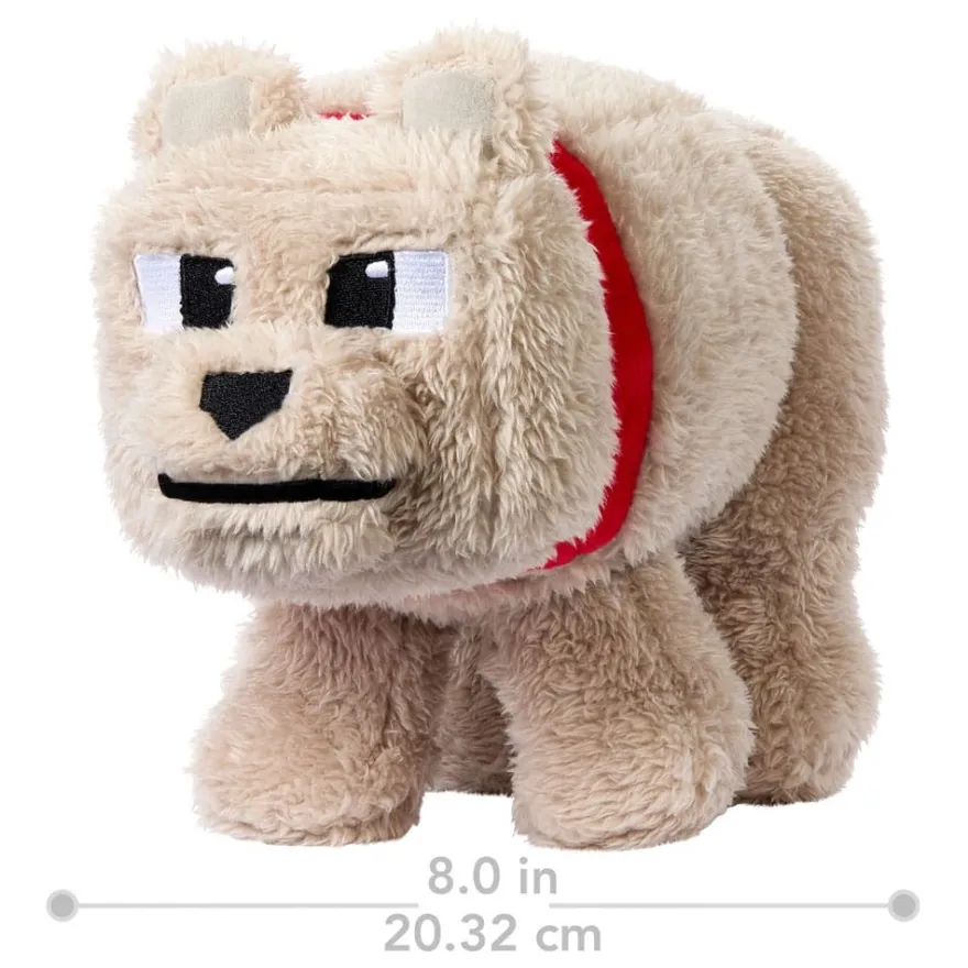 Ein Minecraft Film Plüschfigur Dennis der Wolf 20 cm