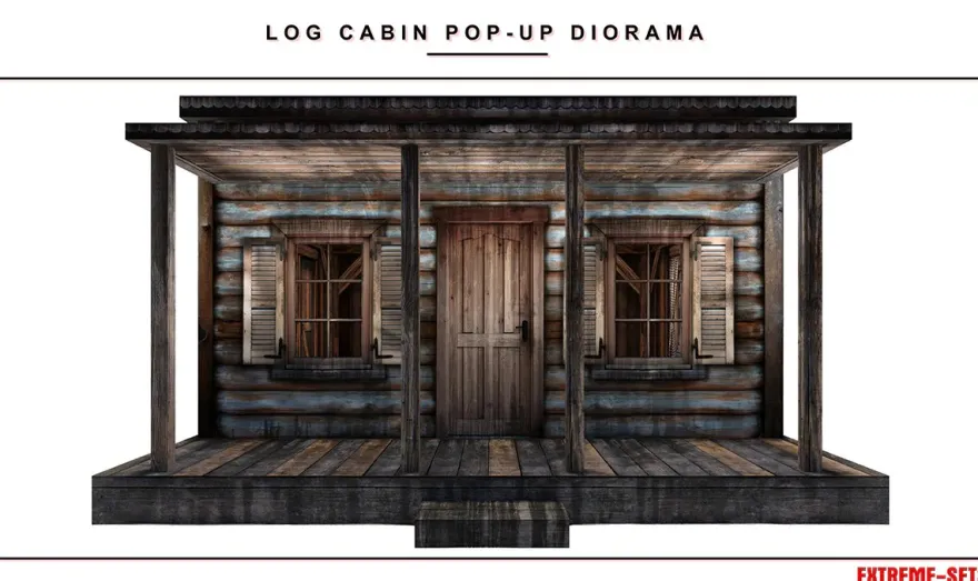 Extreme Sets Log Cabin Pop-Up Diorama 1/12