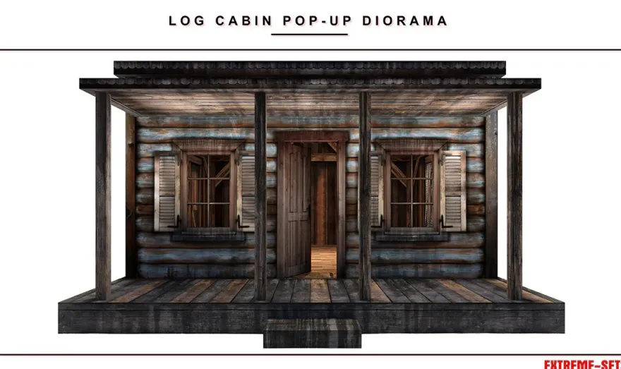 Extreme Sets Log Cabin Pop-Up Diorama 1/12